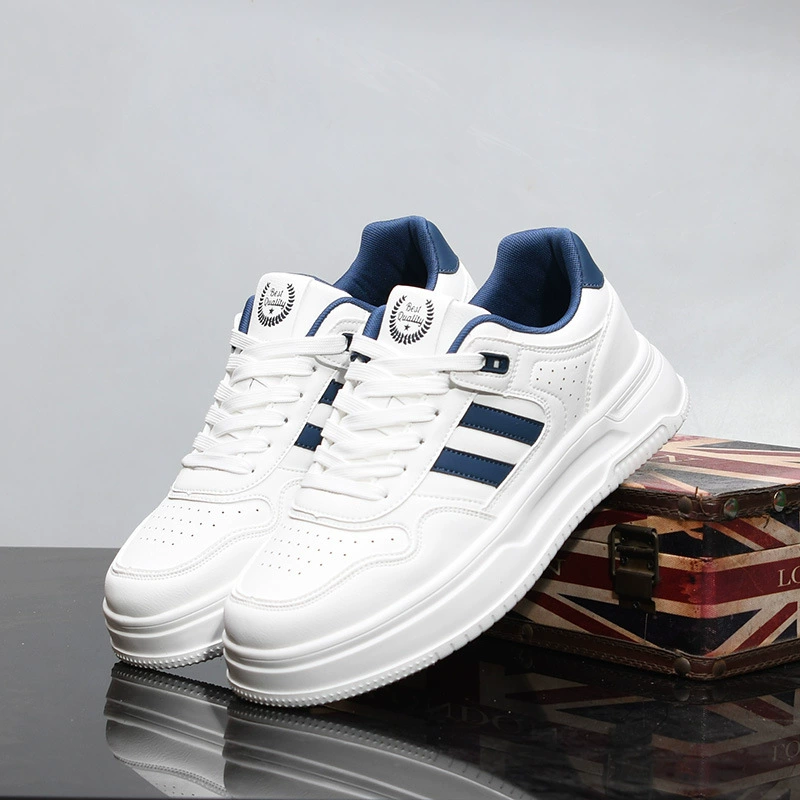 High‑platform breathable sneakers, white high‑top, soft sole, sizes 39–44