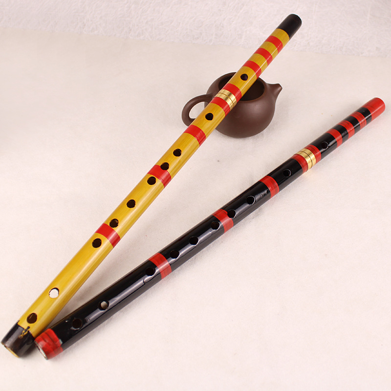 Bamboo flute with cross-sectioned reed, copper-skin flute, beginner-friendly bamboo flute