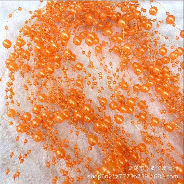 8 + 3mm hilo de pescado perlas de imitación de perlas de alambre de acrílico boda ropa de Navidad celebración de la flor LED Cadena de Luz Accesorios