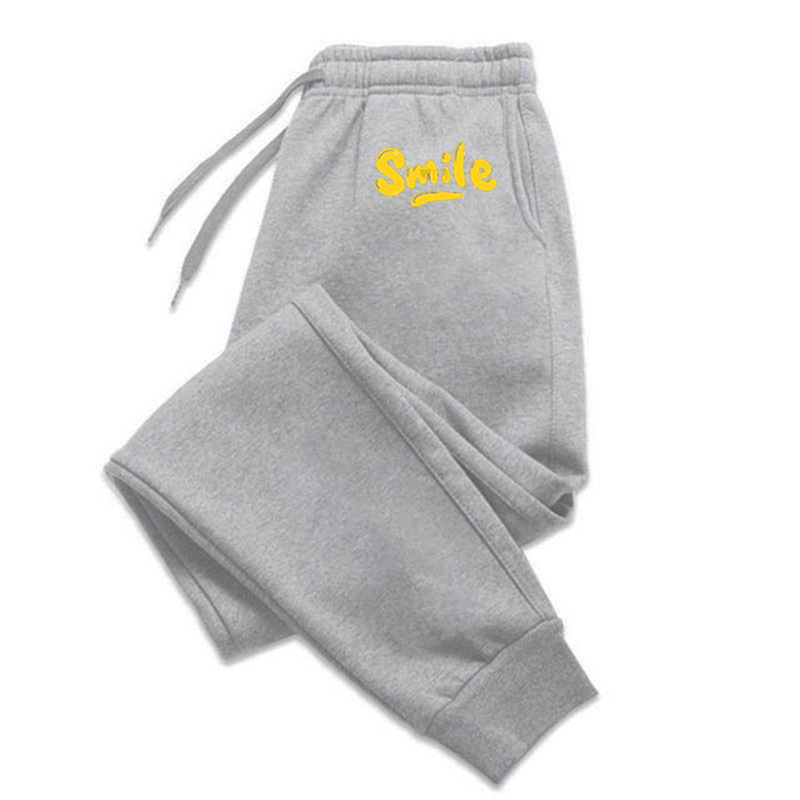 Custom Logo Sports Pants for Men, Loose Fit Joggers, Fleece-Lined, Autumn and Winter Casual Sweatpants, Plus Size