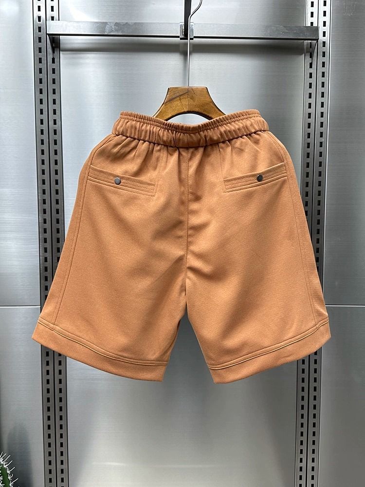 Herren Shorts Einfarbig Gerade Geschnitten Für Sommer Und Strand_voghion.com