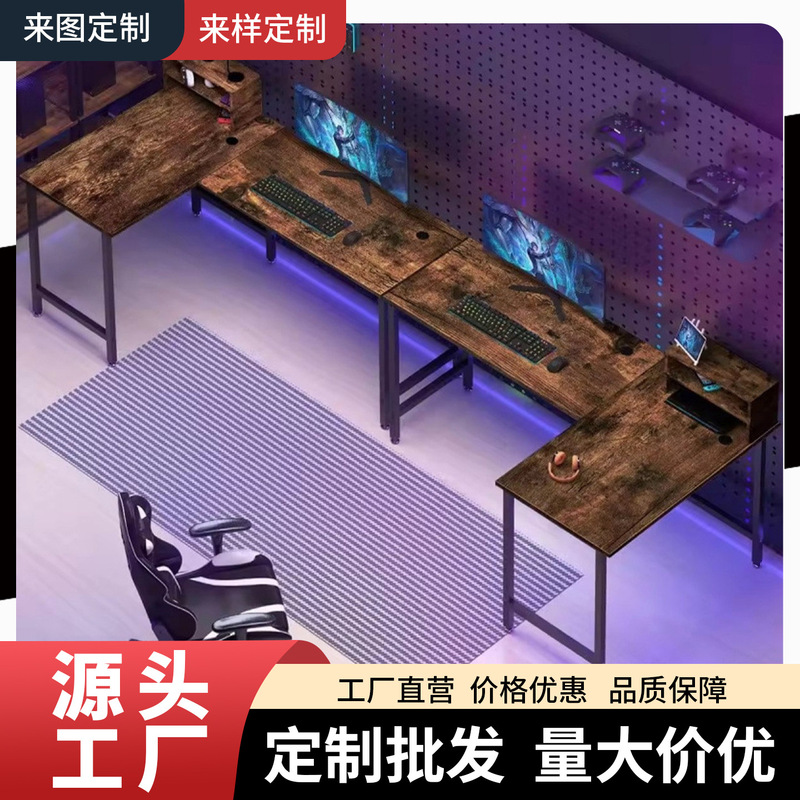 L-Shaped Computer Desk, Gaming Desk, Reversible Corner Desk, Office Writing Desk with Monitor Stand and Shelf, Space-Saving