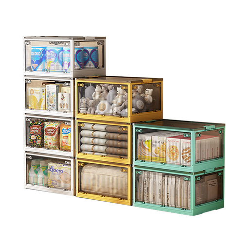 Xingyou storage box home wardrobe clothing organization side-opening transparent plastic box folding quilt clothing storage box