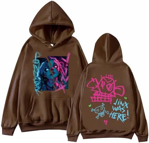 Arcane-Jinx Hoodie con Pockets, Men'S And Women
