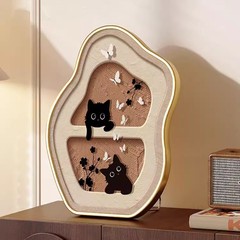 中古風のデスクトップの装飾画の大衆の芸術は絵を並べます。
