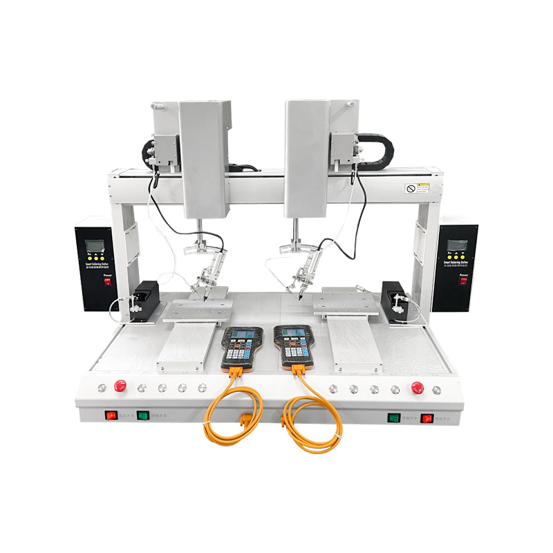 Máquina de soldadura automática Placa de circuito de PCB Componentes electrónicos Plug-in más alambre de soldadura por puntos de estaño Máquina de soldadura de alta potencia