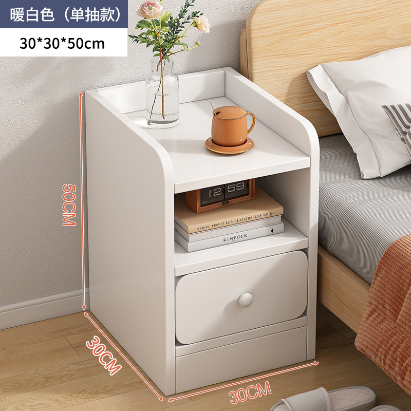 Mesa de cabezal de cama pequeña y fácil de almacenar estante de alquiler de vivienda armario de hendidura ultra estrecha armario de almacenamiento al lado de la cama del dormitorio