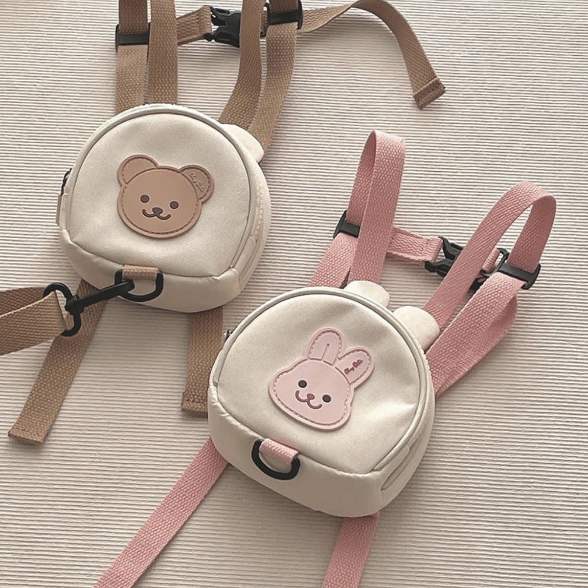 ins Korean children's bear rabbit school bag kindergarten male and female baby cute outing snack storage backpack