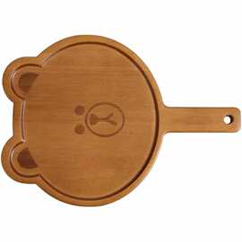 木质披萨盘 卡通可爱牛排板实木儿童辅食早餐托 简约下午茶水果盘