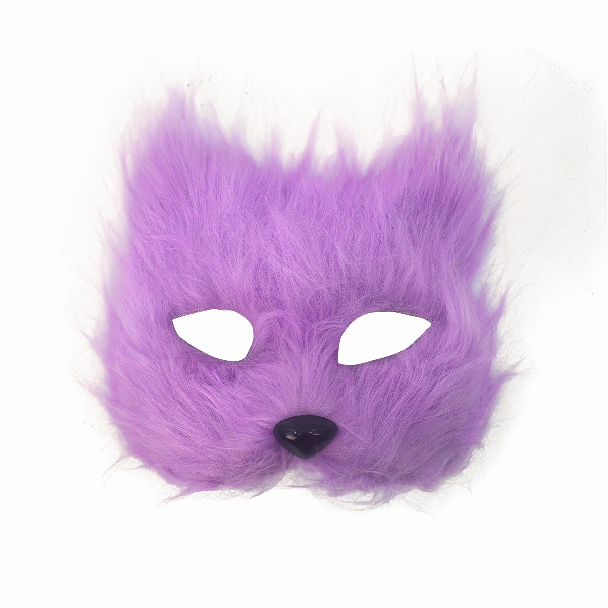 Halloween nueva máscara de gato de fuego transfronterizo props de baile de maquillaje cosplay peluche zorro mitad de cara máscara