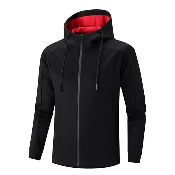 2026 National Uniform Jacquard Cotton Sportswear Hooded Sweatshirt for Men and Women, Solid Color Casual Jacket, Running Group Wear