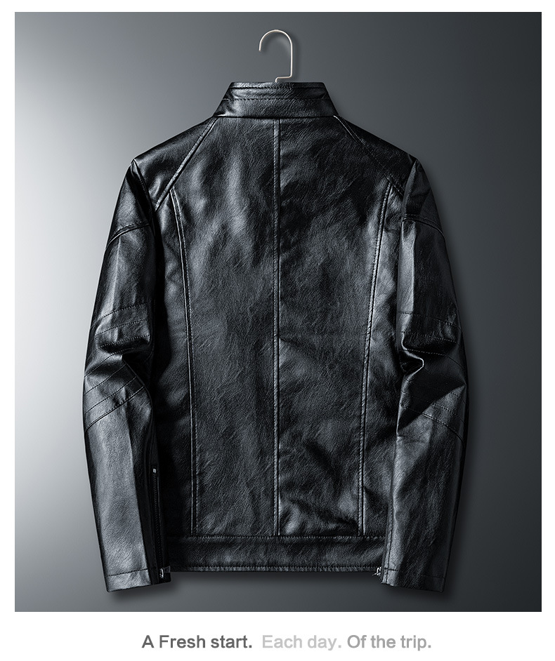 Men's Leather Jacket For Spring And Autumn Trendy Coat_voghion.com