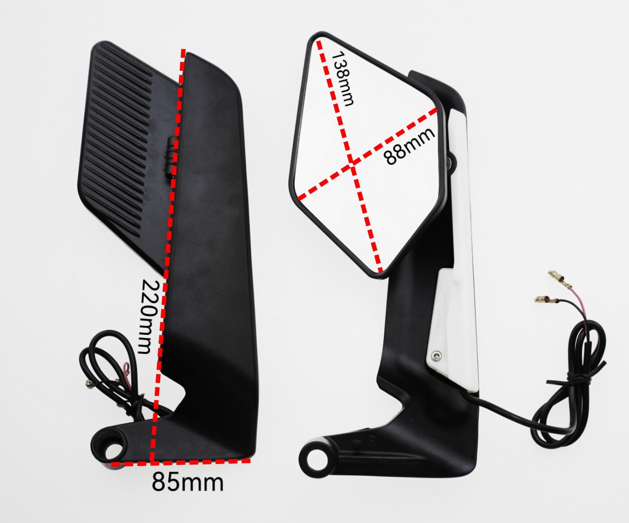 Hot-Selling Motorcycle Modified New Style Wind Wing Rearview Mirror Street Bike Sports Car Aluminum Alloy Reflector Mirror
