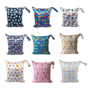 SGS Certified Large 40*45 Cartoon Printed Baby Diaper Bag Washable Bag Storage Bag Storage Bag Small Wholesale