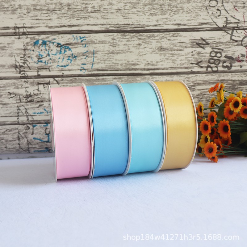 Cinta de satén de doble cara de 4 cm para manualidades, cinta de poliéster, cinta para flores, cinta de seda, cinta para decoración de pasteles, cinta para cajas de regalo, accesorios para el cabello, lazos para regalo image 3