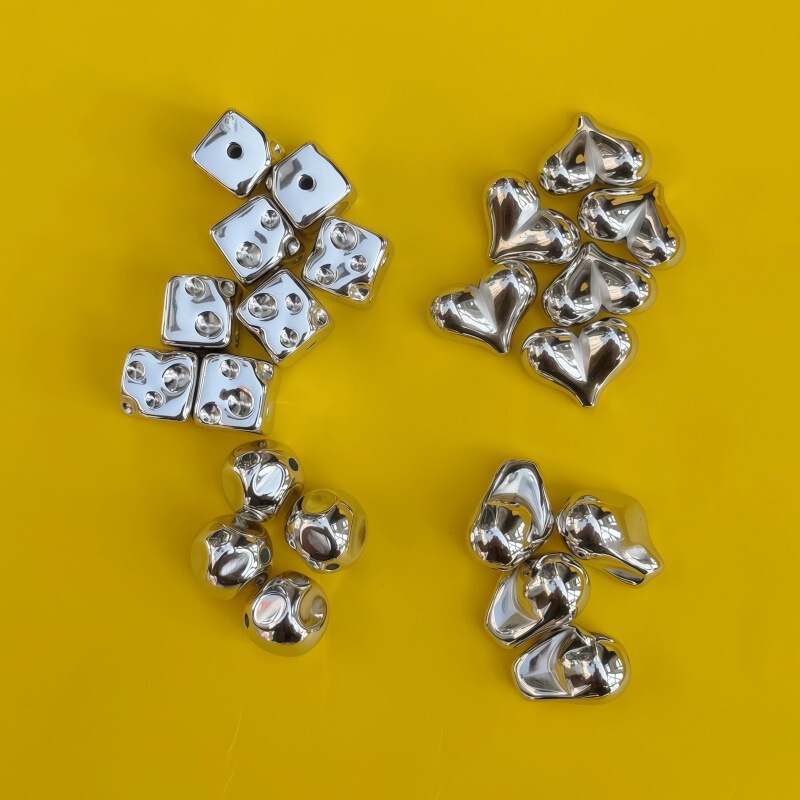 Color-Preserving Silver Ccb White K Irregular Spacer Beads Baroque DIY Handmade Bracelet Necklace Phone Strap Jewelry Accessories