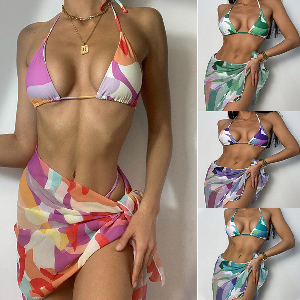 2021 swimsuit new stitching color sexy b...
