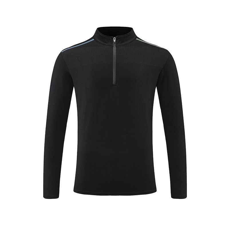 Otoño hombres corriendo media cremallera fitness stand collar de manga larga ocio deportes de mediana edad suelta más tamaño camiseta en stock impreso U