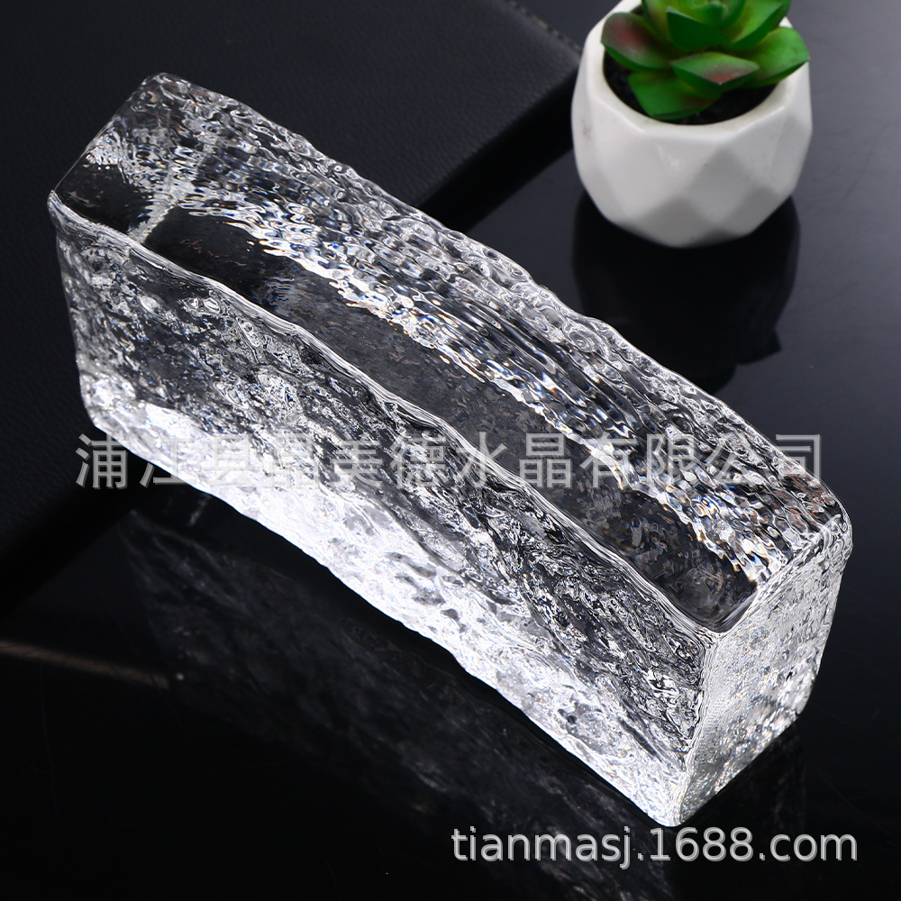 200 * 100 * 50mm ladrillo de cristal arqueado