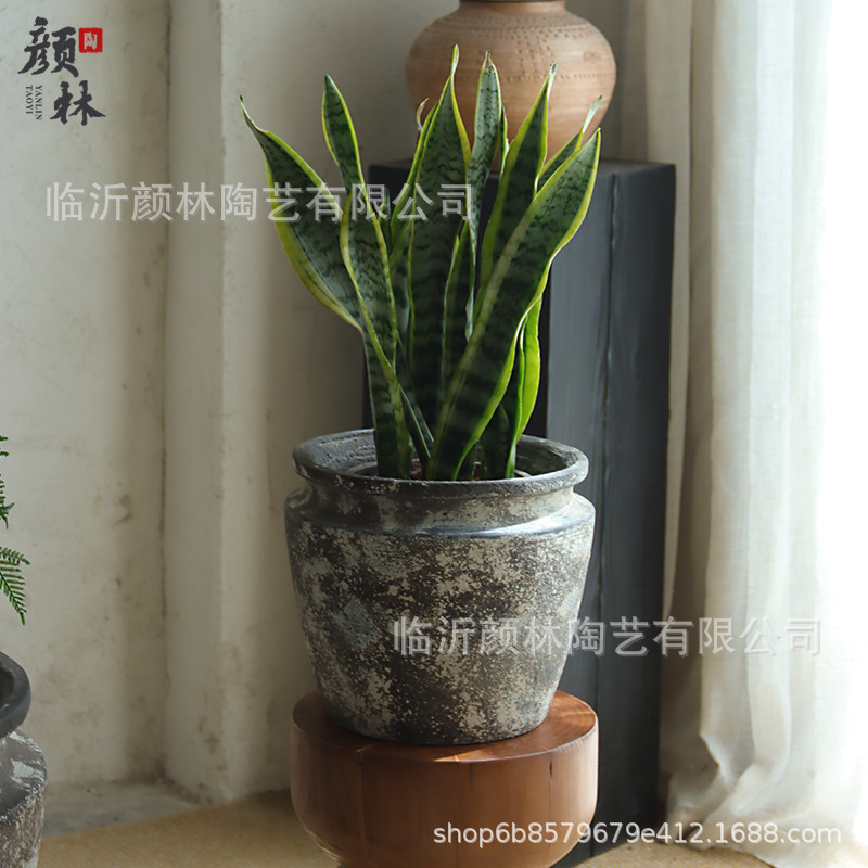 Hacer viejos árboles de gran calibre maceta de imitación de plantación verde de gran tamaño contenedor paisajístico decoración maceta paisajística sala de estar maceta de suelo