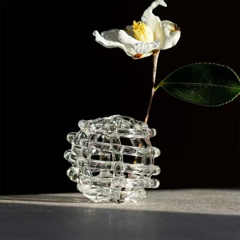 Glass ball flower vase, home art ornament, hydroponic flower holder, small flower arrangement device, desktop decoration, atmospheric vase Glass ball flower vase, home art ornament, hydroponic flower holder, small flower arrangement device, desktop decoration, atmospheric vase