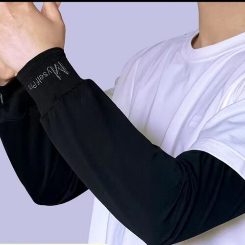 Loose large version men's summer sun protection embroidered ice sleeves UV protection unisex ice sleeves