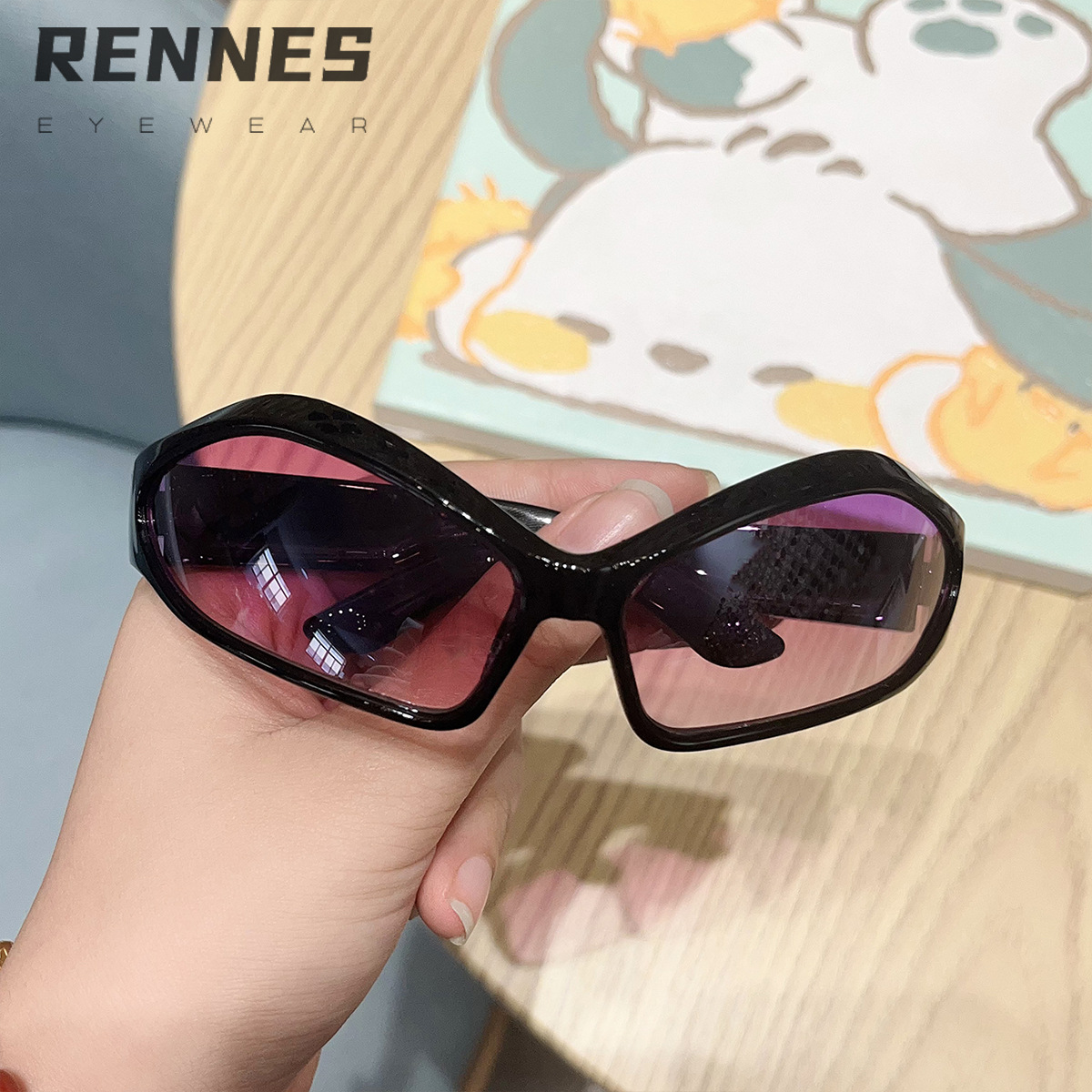 Gafas de sol personalizadas divertidas transfronterizas nuevas para niños Y2K irregulares, gafas de sol al aire libre de hip-hop europeo y americano