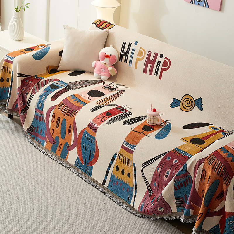 Caricatura nueva cubierta de sofá nuevo todo incluido anti-gato arañazo toallas de cubierta universal cuatro estaciones de una cubierta de sofá completo