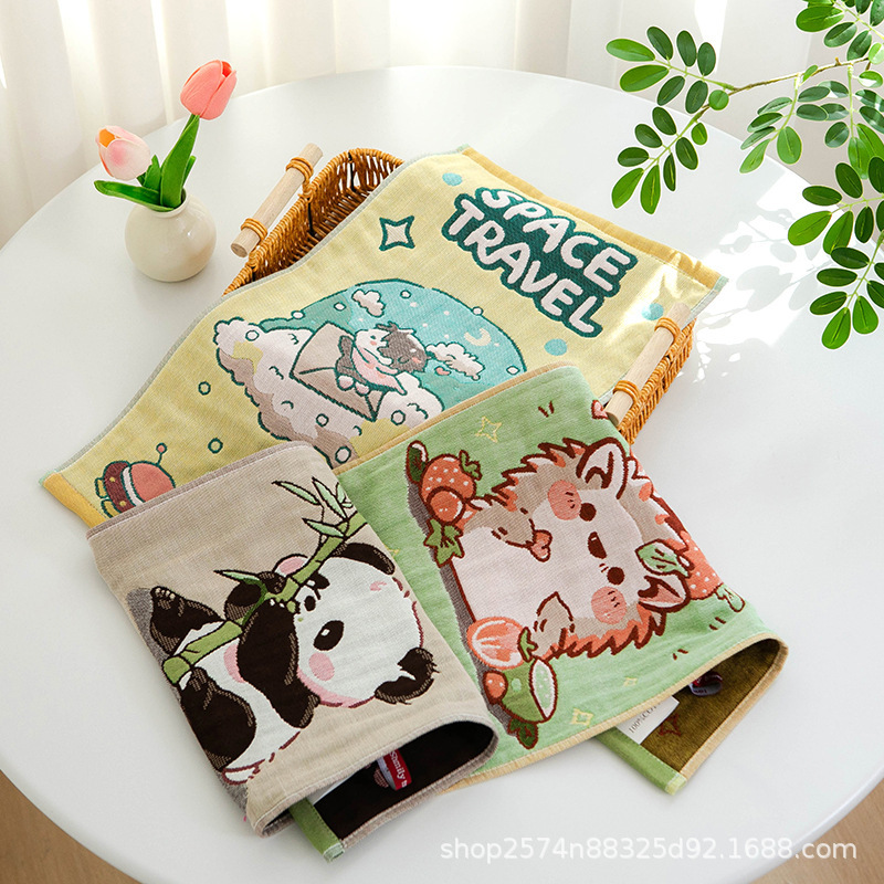 Cotton gauze children's towel baby cotton soft absorbent small towel kindergarten wash towel children's small square towel wholesale Cotton gauze children's towel baby cotton soft absorbent small towel kindergarten wash towel children's small square towel wholesale
