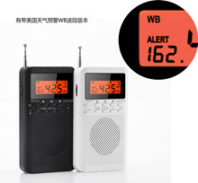 廠家直銷 QL-218便攜式FM/AM兩波段鬧鍾數字顯示收音機WB天氣預警