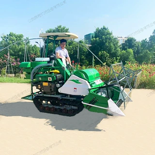 小型稻麦联合收割机 水田稻谷收割机 黄豆小麦青稞收割脱粒一体机