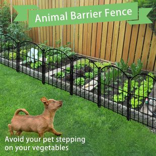 Cross-Border Decorative Garden Fence, Rust-Proof Metal No-Dig Animal Barrier for Dogs, Arched Flower Bed Edge
