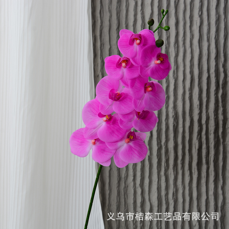 Flores de alta calidad 9 cabezas 7 cabezas 5 cabezas orquídeas mariposa sensación realista tela de seda de película flores falsas decoración de boda nórdica