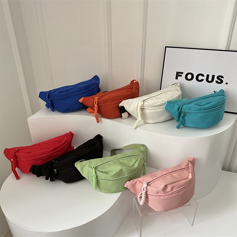 Summer Oxford Cloth Casual Candy Color Shoulder Bag 2024 New Trend Women's Chest Bag Fashion Crossbody Small Backpack Summer Oxford Cloth Casual Candy Color Shoulder Bag 2024 New Trend Women's Chest Bag Fashion Crossbody Small Backpack