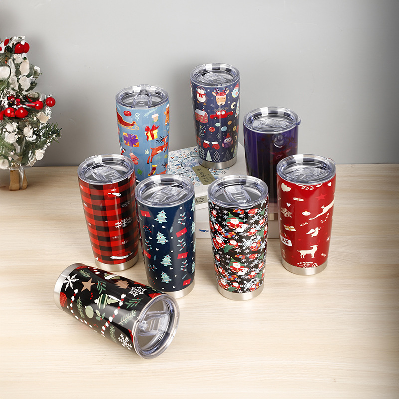 550g Weight Water Bottles Kitchen and drinking utensils Water Cup Event & Party Supplies 1 Piece Quantity Christmas, Daily Occasion Stainless Steel Material Christmas Festival Cartoon Pattern Vacation Style Christmas Vacation Cartoon Stainless Steel Water Bottles 1 Piece 1