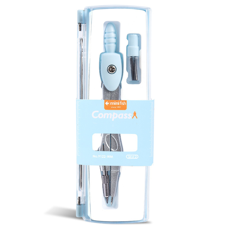 Compasas de estudiantes de dibujo profesional de compás metálica 2 piezas conjunto multifuncional de herramientas de dibujo de geometría de medición