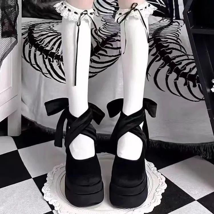 Strappy Princess Chunky Heel Mary Jane High Heels for Women, Sky-High Fashion Versatile Single Shoes, Pink French Retro Thick-Soled Shoes