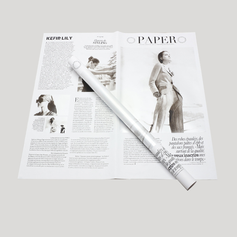 Bright New Fashion Weekly Series Papel de embalaje de flores Periódico en inglés Plástico opp Floristería impermeable Materiales florales