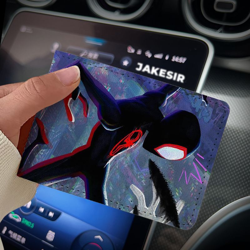 Spider-Man universo de navegación Licencia de Conducir cubierta protectora dos en uno Licencia de Conducir vehículo de motor Licencia de Conducir cubierta de cuero alta apariencia