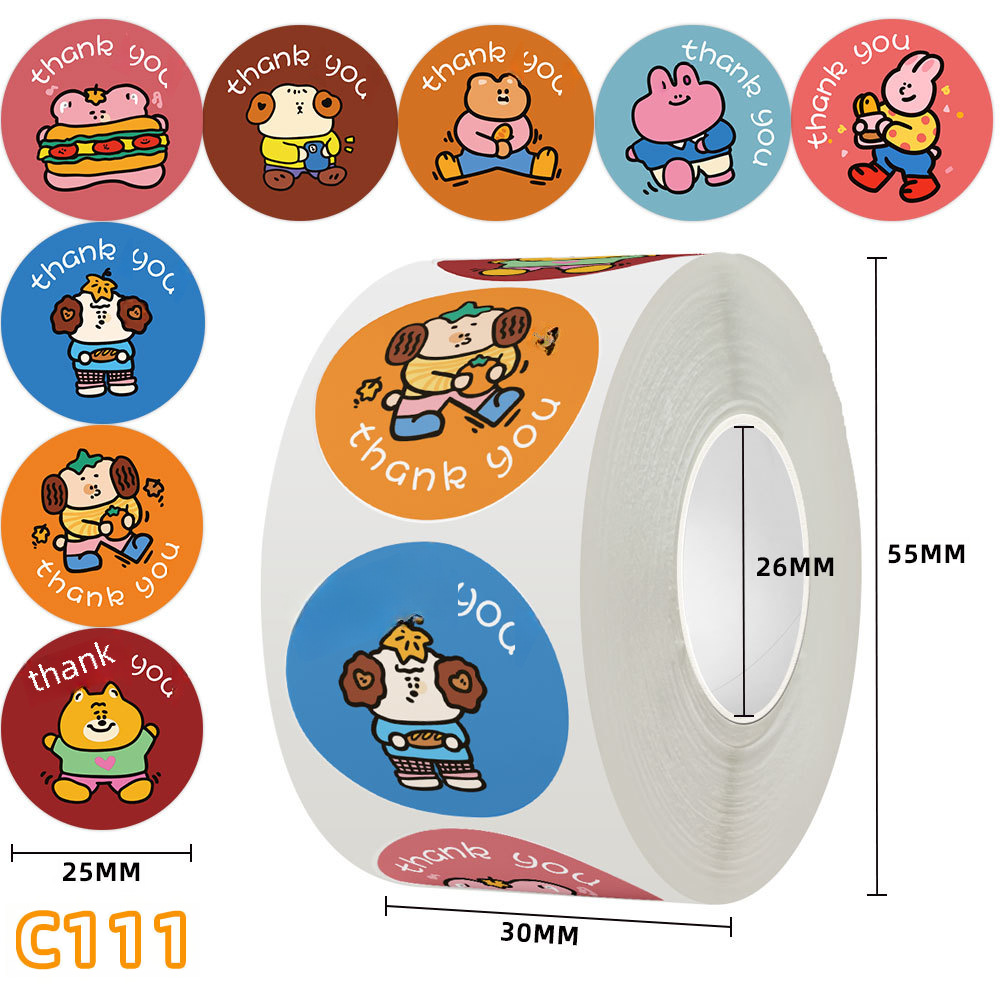 500 posts/rolled bear cute stickers.
