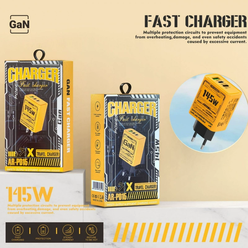 45W зарядное устройство для мобильного телефона с двумя TYPE-C и одним USB-разъемом, PD быстрая зарядка, соответствует регламентам США и Европы, зарядное головка ACC