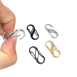 源头厂家 S型弹簧8字扣箱包书包链条钥匙调节金属八字扣合金 爆款