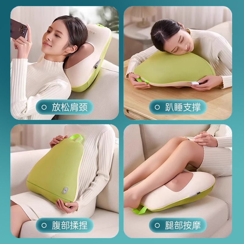 奥克斯工厂腰部按摩仪腰背部恒温加热按摩多功能按摩靠枕车家两用|undefined