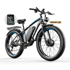 メーカー卸売りEbyccoクロスボーダー代発ダブルモーターアルミニウム合金電動自転車24*4.0雪の太ったタイヤ