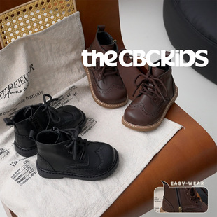 The CBC "British Baroque" Children's Boots Retro Boys and Girls Chelsea Boots Single Velvet 247001