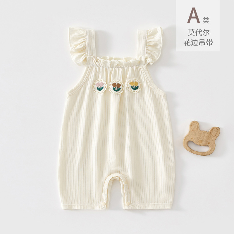 Baby Clothes, Thin Summer Sleeveless Romper, Baby Girl Vest, Romper, Pajamas, Summer Outdoor Crawling Clothes