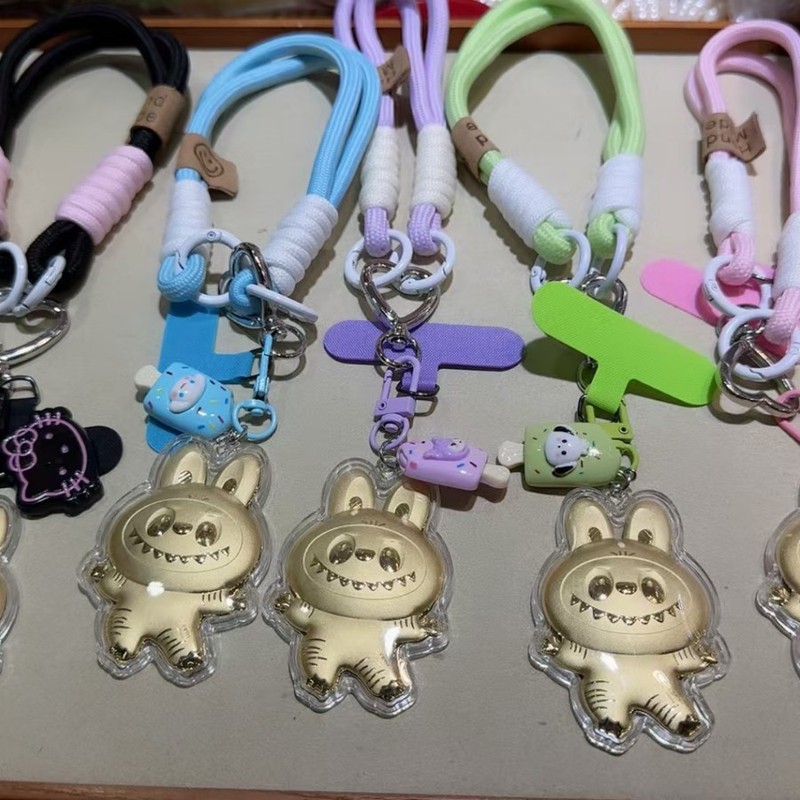 純金 999kt 猫ストラップキーホルダーかわいい漫画バッグペンダントハイエンド携帯電話リストバンド車のストラップチェーン|undefined