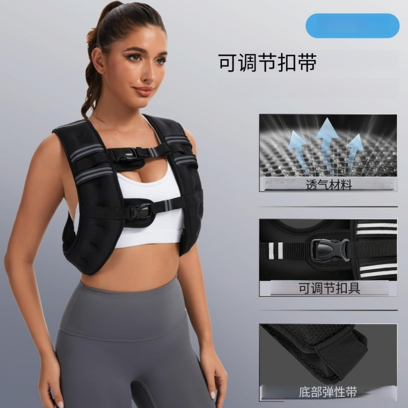 Fábrica personalizada chaleco de peso desmontable equipo de peso fitness ajustable chaleco de peso chaleco de arena de hierro chaleco de peso