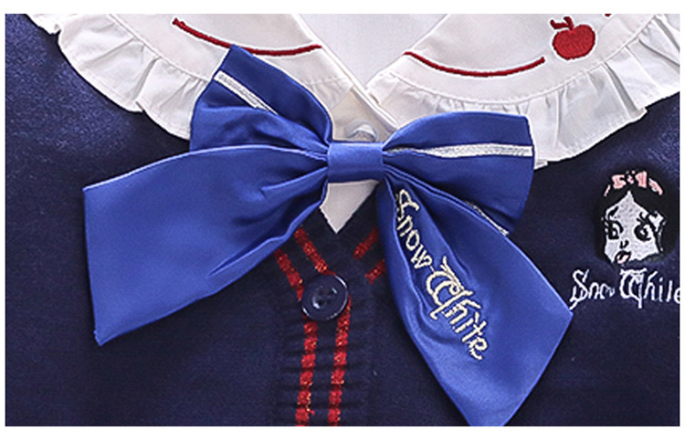 Niña otoño vestido 2022 nuevo niño aire chic suéter overfalda otoño bebé JK uniforme set pic 19