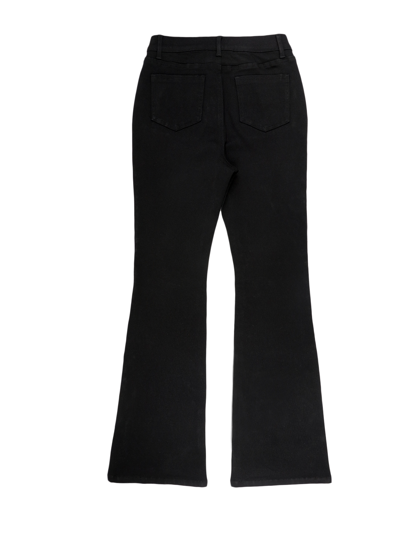 Women's Clothing Black High Waisted Flared Jeans, Sexy And Slim Fitting Floor Length Trousers, Unique Design, Hip Lifting Flared Pants._mkmklike.com